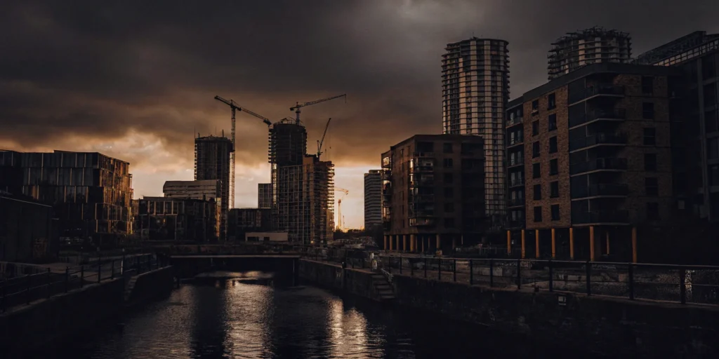 Invest in off-plan developments. High-rise buildings under construction.