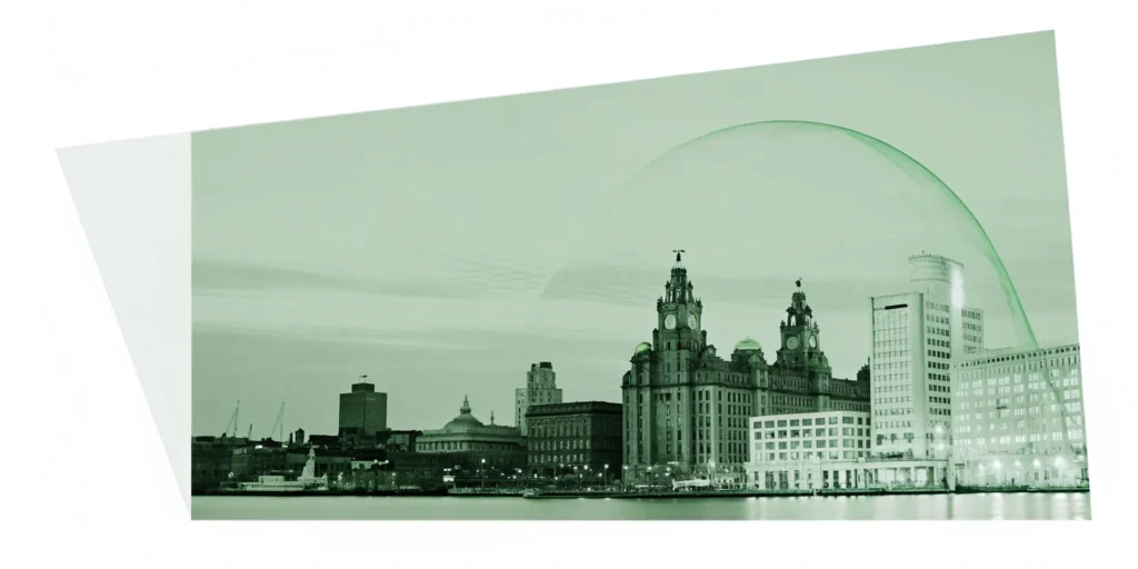 Liverpool skyline. Best UK property investment area.
